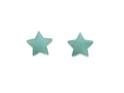 Ti2 Titanium Aqua Blue Star Stud Earrings - 5mm - J1935
