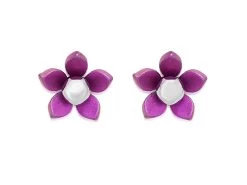 Ti2 Titanium Pink Flower Stud Earrings - 7mm - J1938