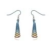 Ti2 Titanium Helter Skelter Hook Wire Earrings - 46mm Drop - J19508