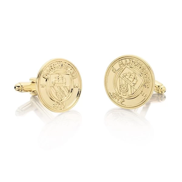 Gold Plated Manchester City FC Cufflinks - J2082