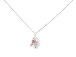 Links Of London Silver Padlock Heart Necklace - J4501