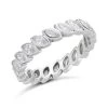 Briolette Silver Cubic Zirconia Full Eternity Ring - J77158
