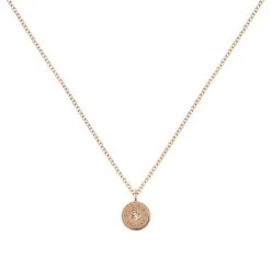 Radley RYJ2384 18ct Rose Plated Silver Diamond Disc Necklace - J81127
