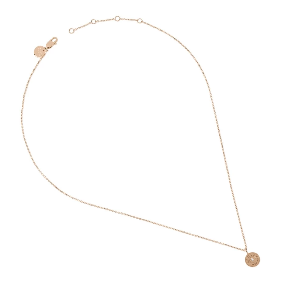 Radley RYJ2384 18ct Rose Plated Silver Diamond Disc Necklace - J81127 - Image 2