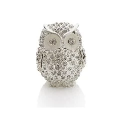 Treasured Trinkets Crystal Owl Trinket Box - P12129
