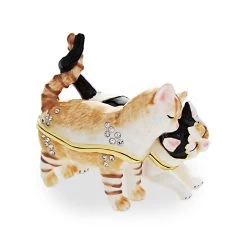 Treasured Trinket Twisted Tail Cats Trinket Box - P12158