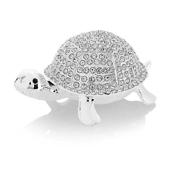 Treasured Trinkets Crystal Turtle Trinket Box - P12176