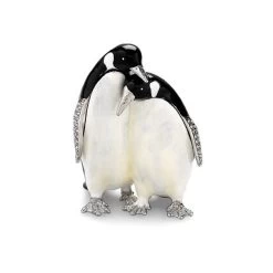 Treasured Trinkets Pair Of Penguins Trinket Box - P1239