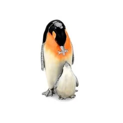 Treasured Trinkets Penguin And Baby Trinket Box - P1288