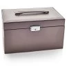 Mele & Co Mink Bonded Leather Large Lockable Jewellery Box - P55108