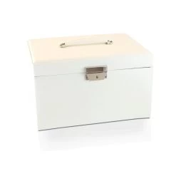 Mele & Co White Bonded Leather Jewellery Box - P55138