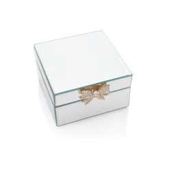 Sophia Crystal Bow Mirror Jewellery Box - P5564