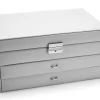 Mele & Co Grey Bonded Leather Jewellery Box - P5597