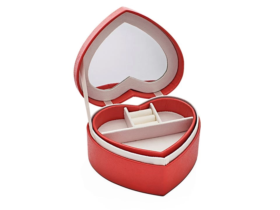 Mele & Co Red PU Heart Jewellery Box - P56124 - Image 2