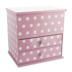 Mele & Co Pink Polka Dot Jewellery Box - P56170