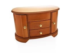 Mele & Co Oak Finish Wooden Jewellery Box - P5647