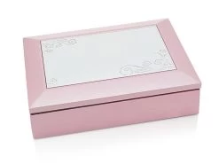 Oxford Pink Mirror Top Musical Jewellery Box - P5683