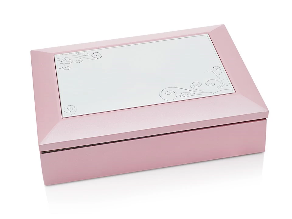 Oxford Pink Mirror Top Musical Jewellery Box - P5683