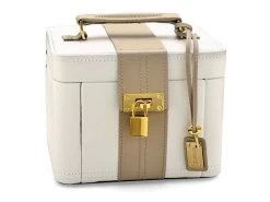 Two Tone Leather Jewellery Box - P5808