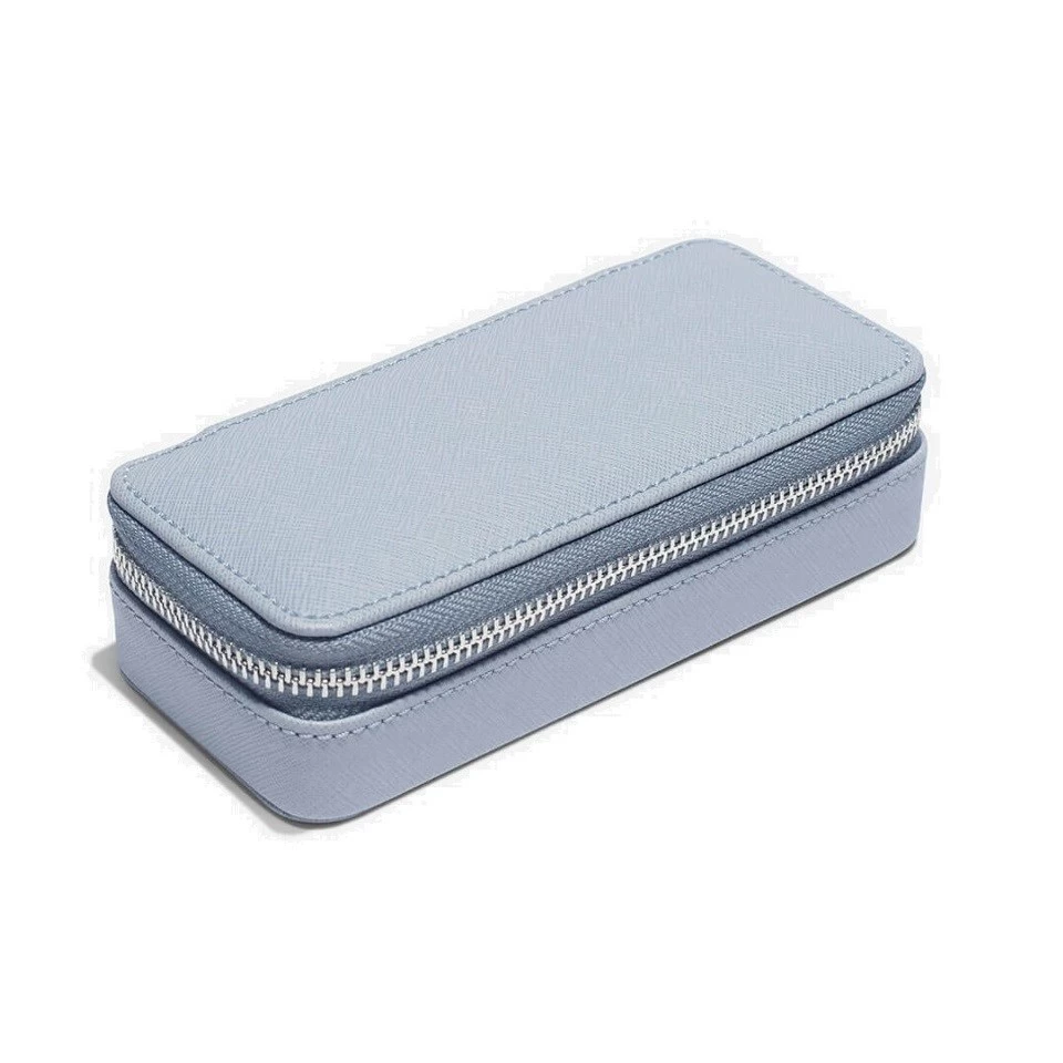 Stackers Dusky Blue Zipped Travel Jewellery Box - P5837