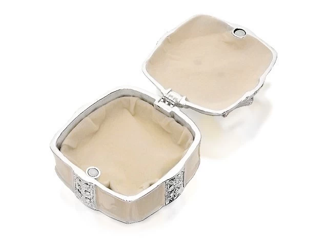 Sophia Silver Plated Crystal Bow Trinket Box - P6027 - Image 2