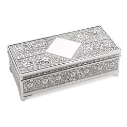 Sophia Silver Plated Rambling Rose Trinket Box - P6028