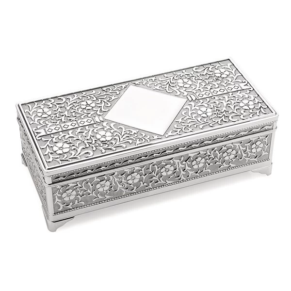 Sophia Silver Plated Rambling Rose Trinket Box - P6028
