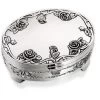 Sophia Silver Plated Rose Trinket Box - P6044