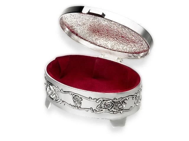 Sophia Silver Plated Rose Trinket Box - P6044 - Image 2