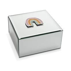 Hestia Glass Rainbow Trinket Box - P65283