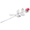 Red Rose Ornament With Engravable Tag - P6538