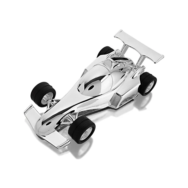 Silver Plated Racing Car Money Bank - P75120