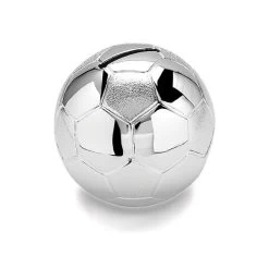 Bambino Silver Plated Football Money Box - P7679