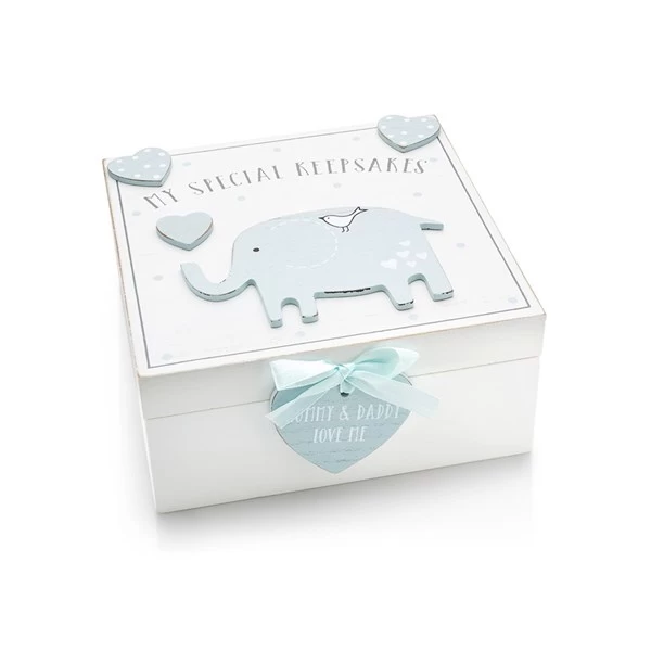 Petit Cheri Blue Elephant Keepsake Box - P7733