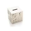 Silver Plated ABC Cube Money Box - P7780