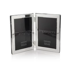 Impressions Silver Plated Hinged Double Photo Frame - P9148