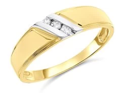 9ct Gold Two Colour Diamond Ring - R3929
