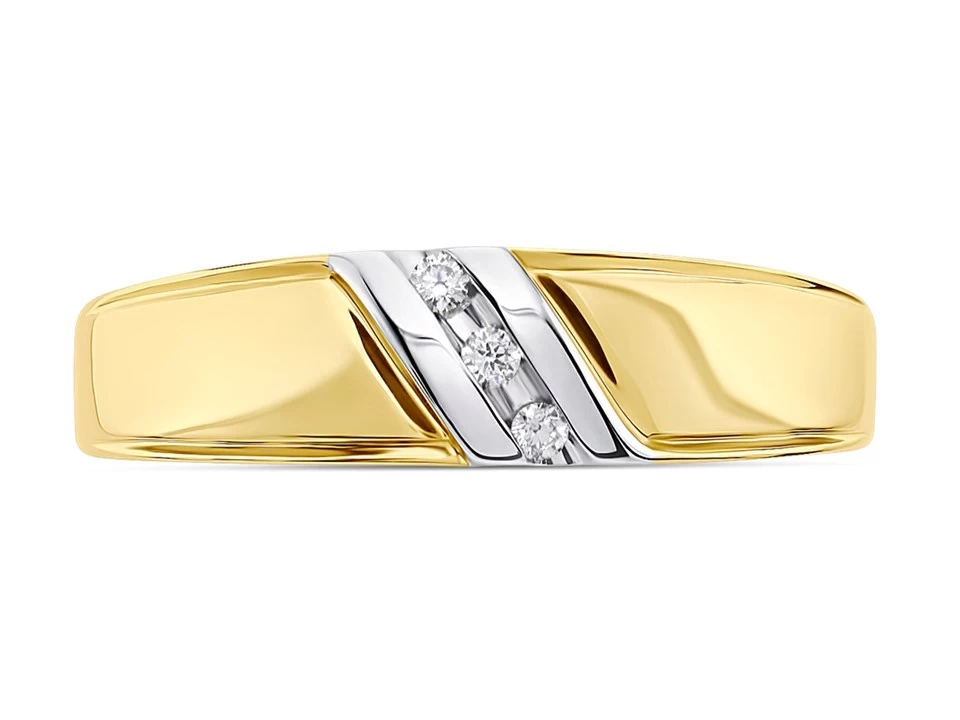 9ct Gold Two Colour Diamond Ring - R3929 - Image 2