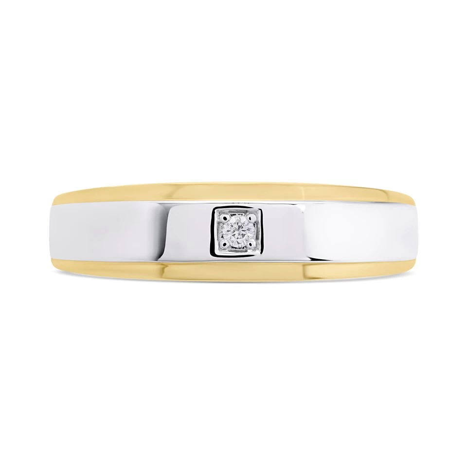 9ct Gold Two Colour Diamond Ring - R3930 - Image 2