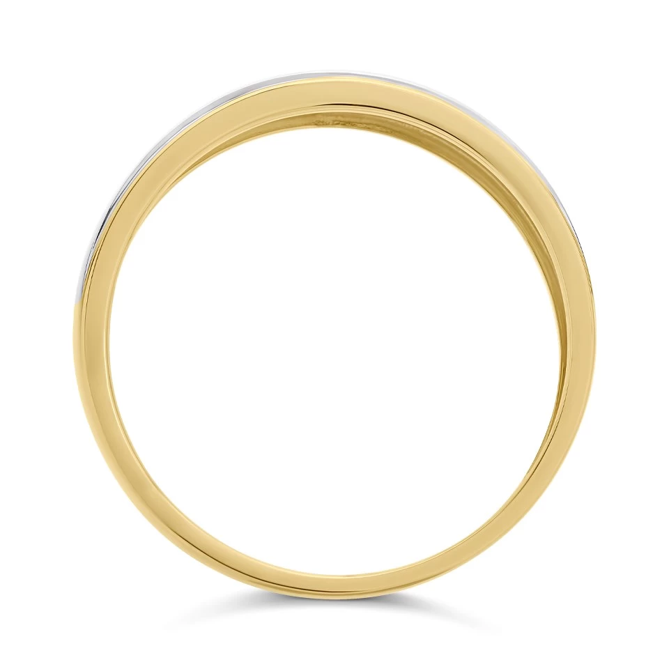 9ct Gold Two Colour Diamond Ring - R3930 - Image 3