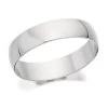 Platinum D Shaped Wedding Ring - 4mm - R46114