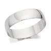 Platinum D Shaped Wedding Ring - 6mm - R46116