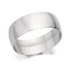 Platinum D Shaped Wedding Ring - 7mm - R46117