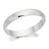 Platinum Heavyweight D Shaped Wedding Ring - 3mm - R46123