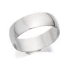Platinum Heavyweight D Shaped Wedding Ring - 7mm - R46127