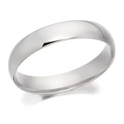 Platinum Heavyweight Court Wedding Ring - 4mm - R46174