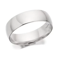 Platinum Heavyweight Court Wedding Ring - 6mm - R46176