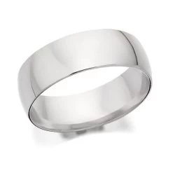 Platinum Heavyweight Court Wedding Ring - 7mm - R46177