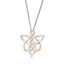 Clogau Silver And 9ct Rose Gold Fairies Of The Mine Necklace - R48200