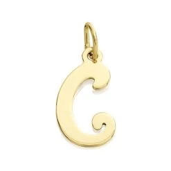 9ct Gold Initial C Pendant - R5097